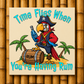Time Flies When You're Having Rum Aluminum Wall Print