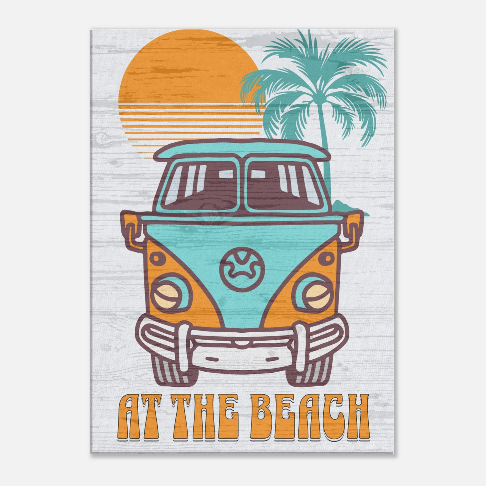 At The Beach Bus Canvas Wall Print at Caribbean Rays