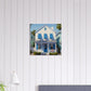 White Key West House Canvas Wall Print by Caribbean Rays