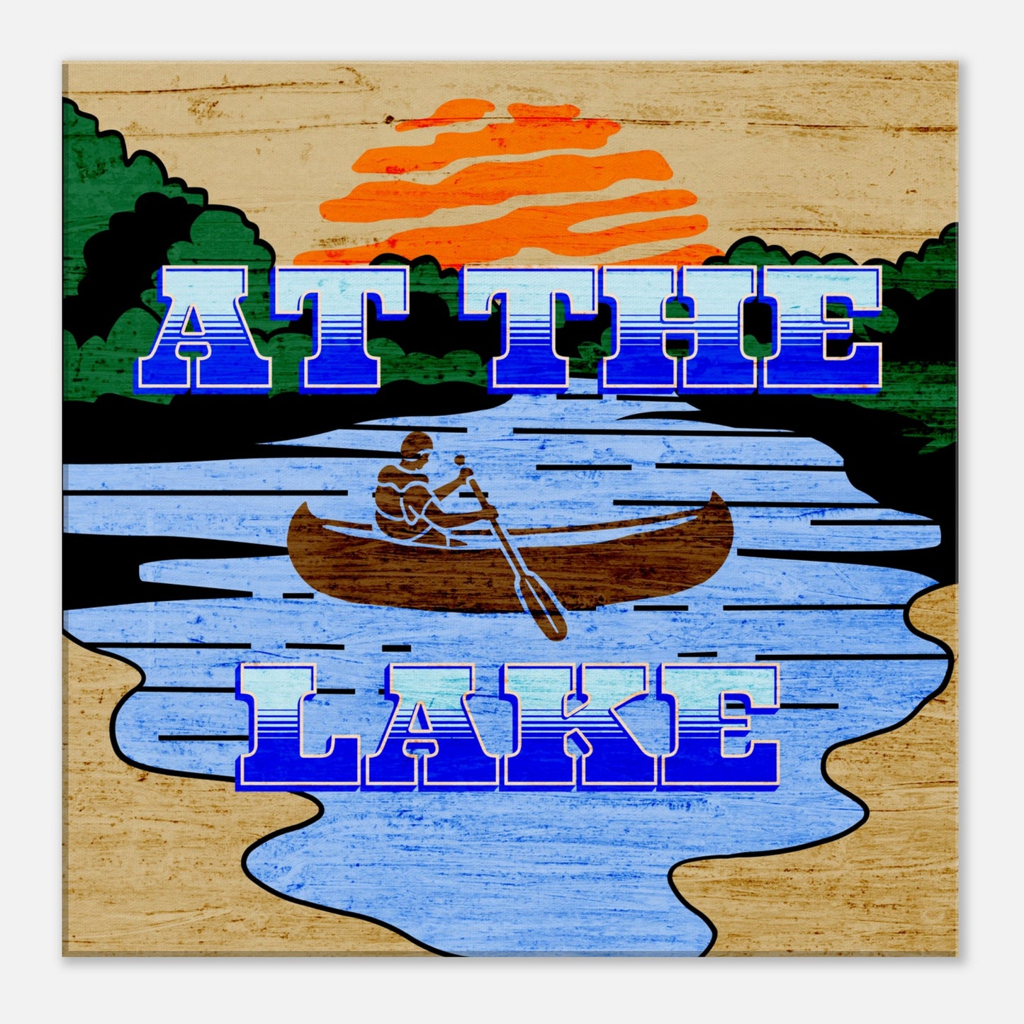 At The Lake Canvas Wall Prints by Caribbean Rays