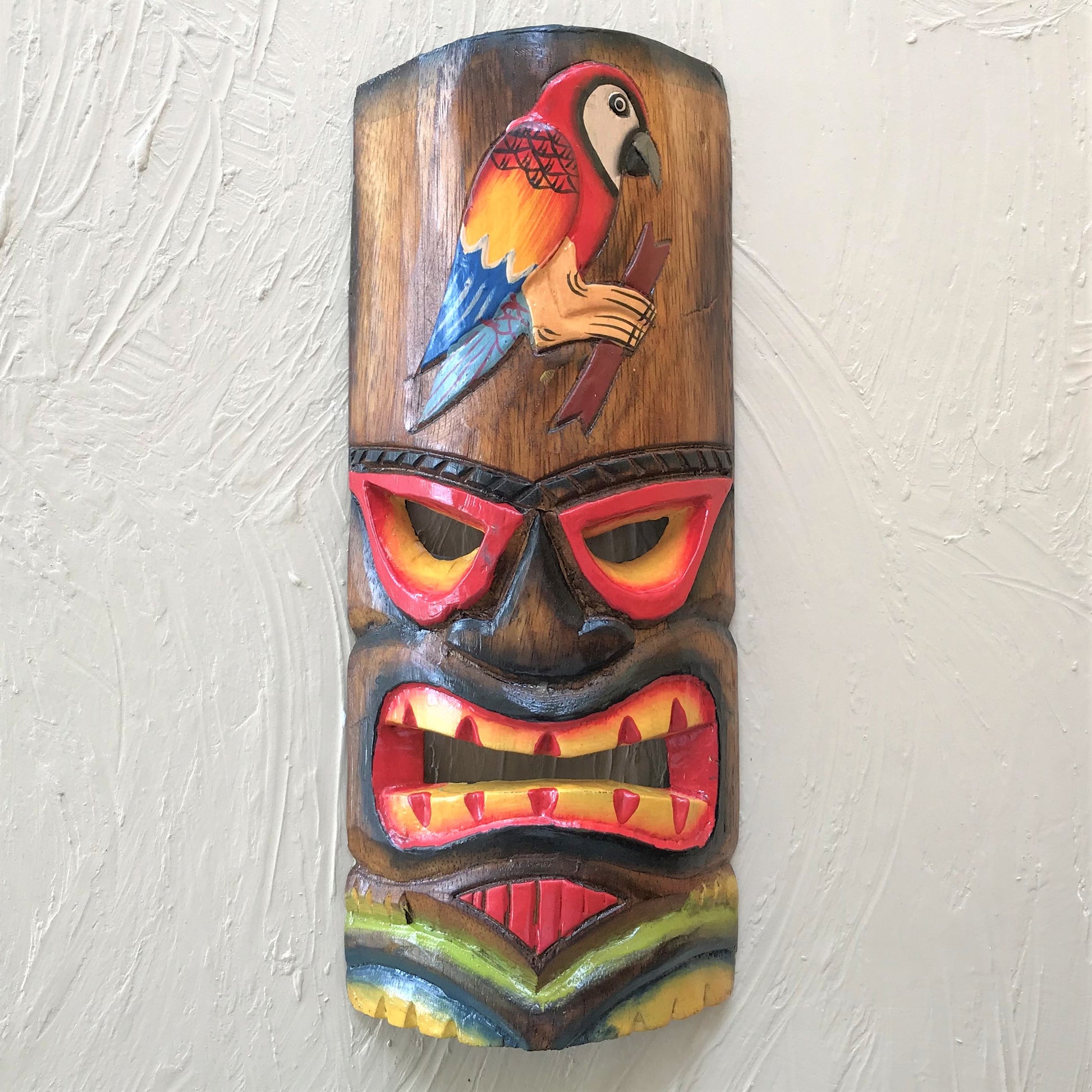 12in Parrot Tiki Mask by Caribbean Rays