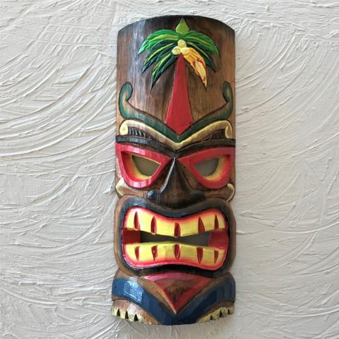 12in Palm Tree Tiki Mask