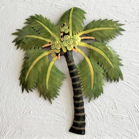 15in Metal Canary Palm Tree Wall Art by Caribbean Rays