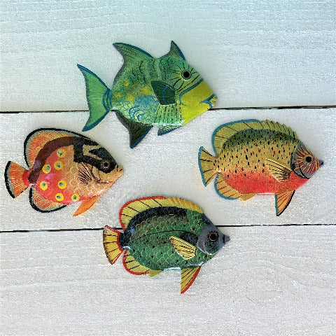 4pc 6in Resin Tropical Fish Set 8 by Caribbean Rays