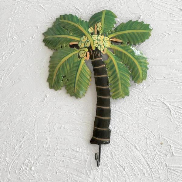 Metal Canary Palm Tree Hook Wall Art by Caribbean Rays