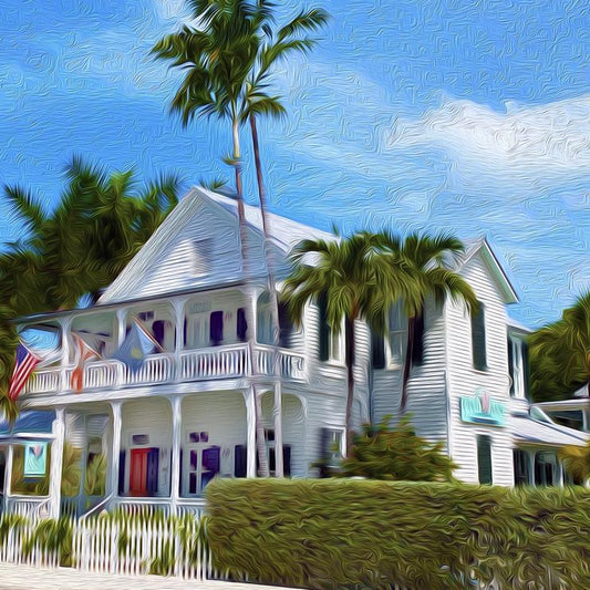 Conch House Canvas Giclee Print Wall Art by Caribbean Rays