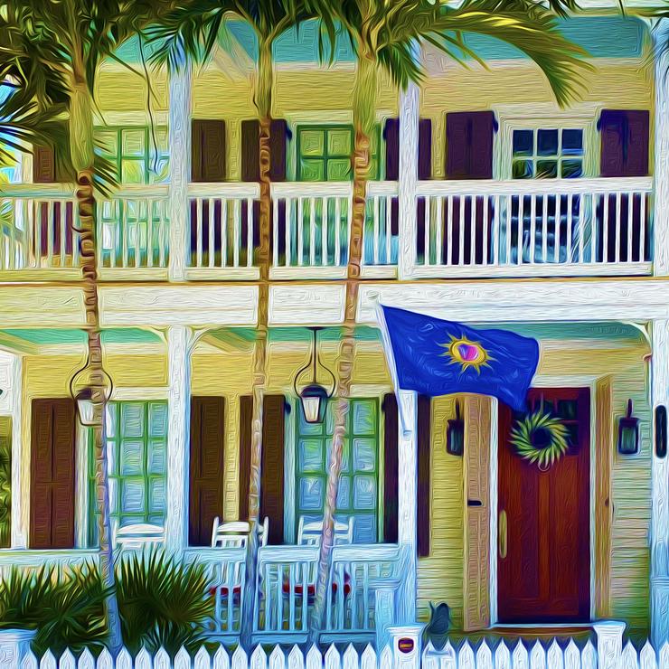 Conch Republic Canvas Giclee Print Wall Art by Caribbean Rays