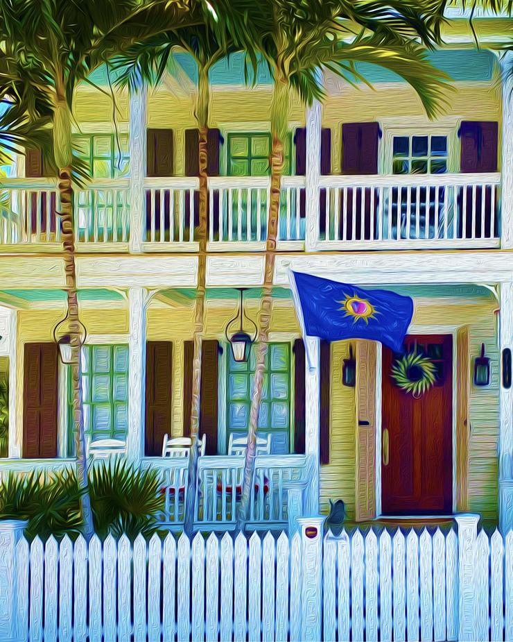 16x20 Conch Republic Canvas Giclee Print Wall Art by Caribbean Rays