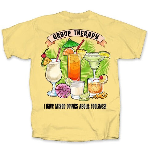 Group Therapy Short Sleeve Yellow Haze Tropical T-shirt by Caribbean Rays