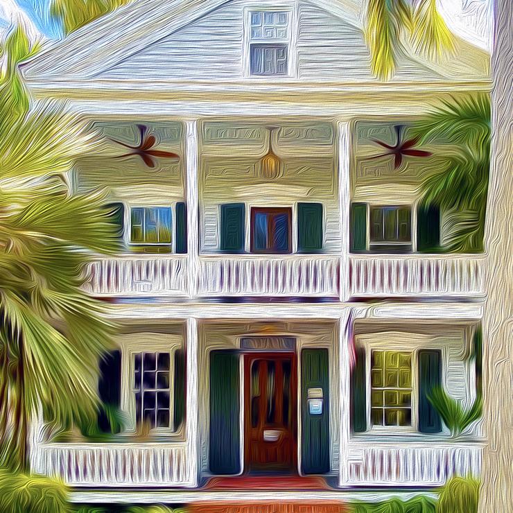 Double Porch Canvas Giclee Print Wall Art by Caribbean Rays