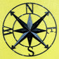 28in Black Metal Compass Wall Decor by Caribbean Rays