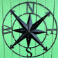 28in Black Metal Compass Wall Art by Caribbean Rays