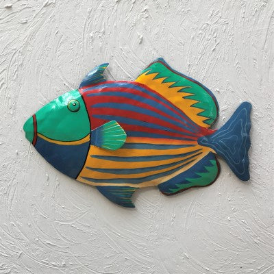 17in Metal Trigger Fish Wall Decor by Caribbean Rays