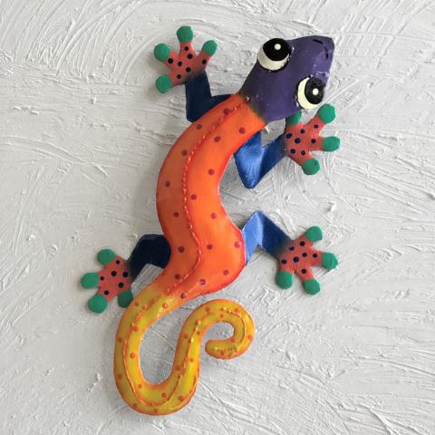 Bahama Bill Island Gecko Metal Wall Art