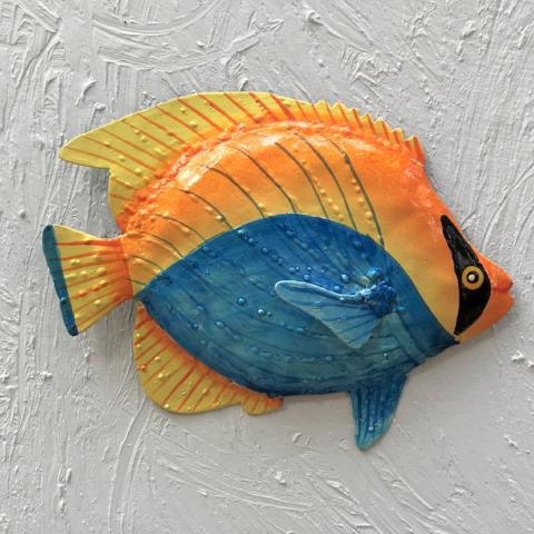 Metal Bandit Fish Wall Accent by Caribbean Rays