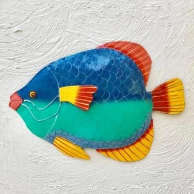 18in Metal Damsel Fish Wall Decor by Caribbean Rays