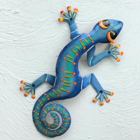 Fast Franky Metal Gecko Wall Decor by Caribbean Rays