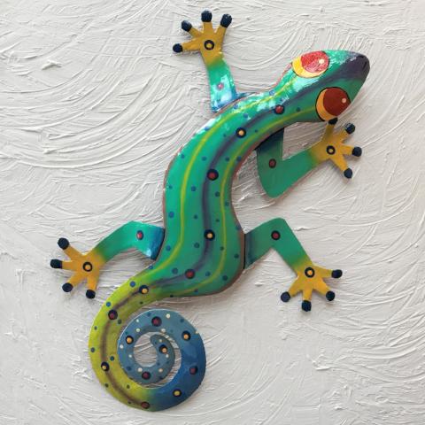 Gilbert Metal Gecko Wall Decor by Caribbean Rays