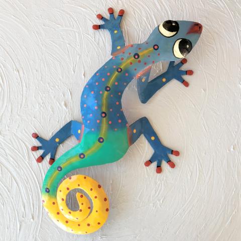 Jumping Jake Metal Gecko Wall Decor by Caribbean Rays