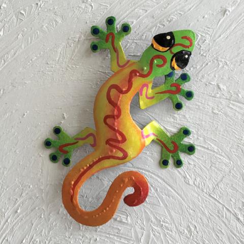 Key West Sally Island Gecko Metal Wall Art by Caribbean Rays