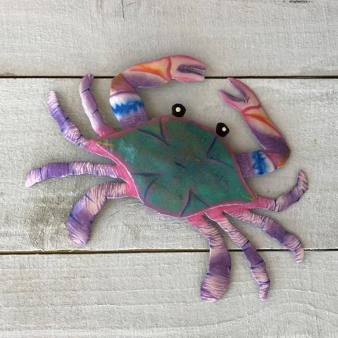 Purple Metal Maryland Crab Wall accent
