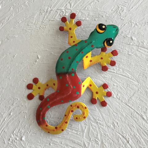 Paradise Pete Island Gecko Metal Wall Art by Caribbean Rays