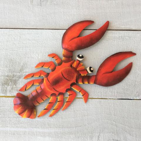 13in Metal Red Lobster Wall Decor by Caribbean Rays