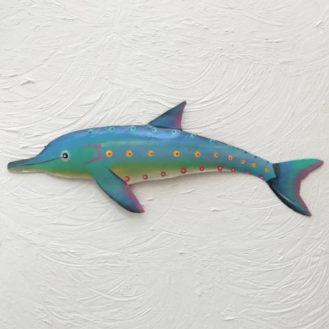 Turquoise Metal Dolphin Wall Decor by Caribbean Rays