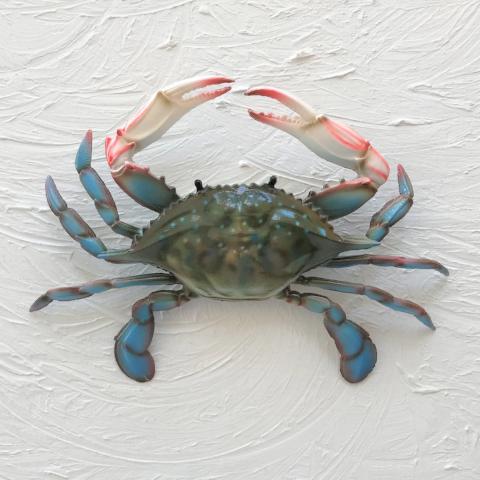 Resin Blue Crab Wall Decor