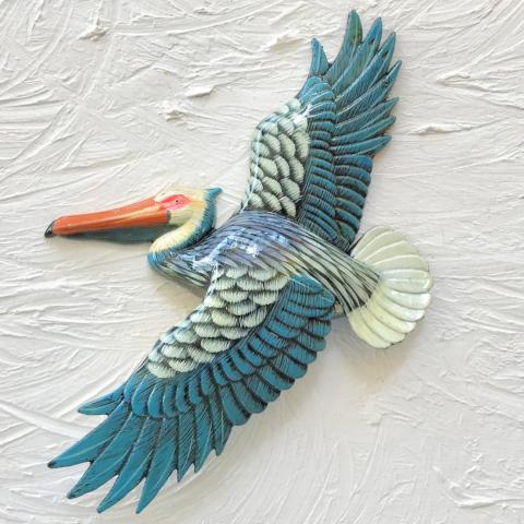 18in Blue Flying Pelican Resin Wall Decor by Caribbean Rays