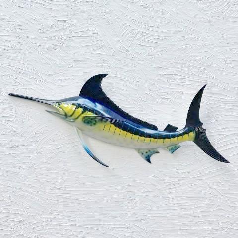 28in Resin Blue Marlin Wall Decor