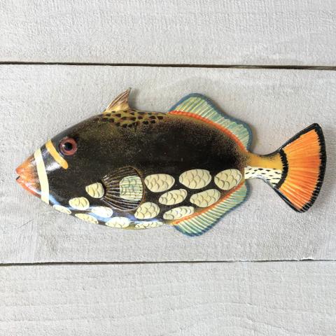 Brown Spotted Resin Tropical Fish Wall Decor by Caribbean Rays