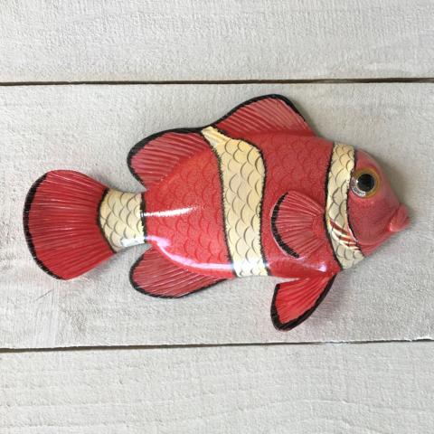 Pink Coral Clown Resin Tropical Fish Wall Decor by Caribbean Rays
