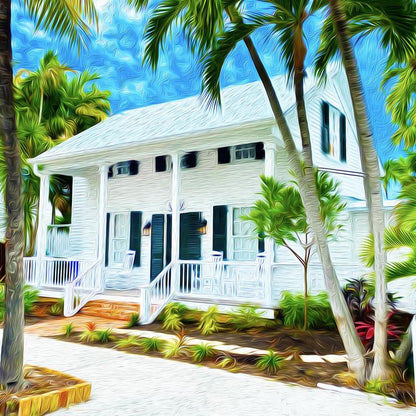 White Porch Canvas Giclee Print Wall Art by Caribbean Rays