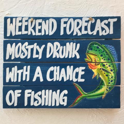 16in Weekend Forecast Wood Sign by Caribbean Rays