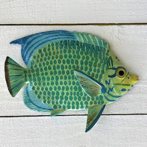 Queen Parrot Resin Tropical Fish Wall Accent